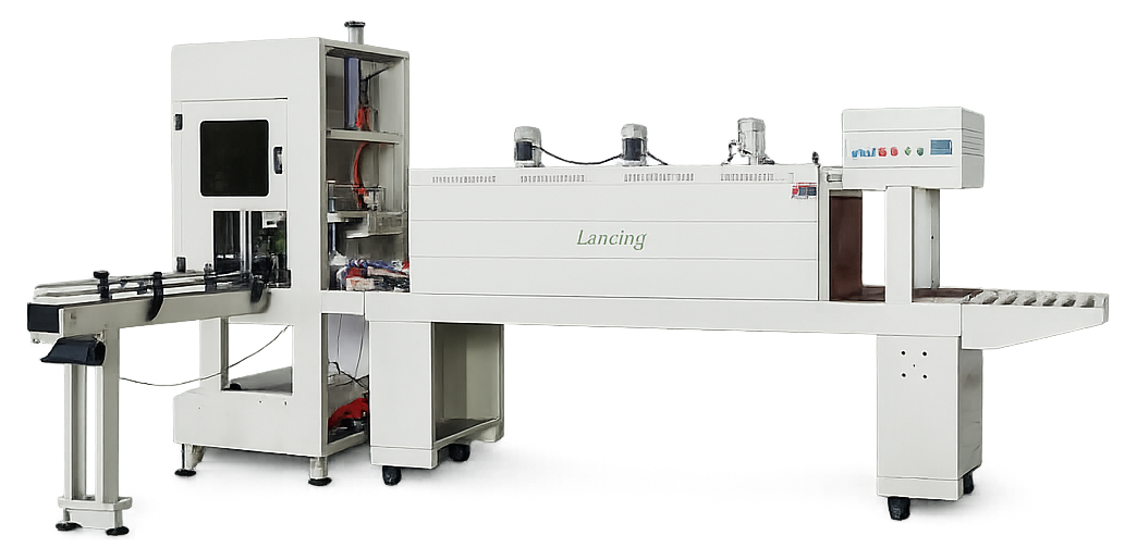 Lancing automatic sleeve sealer and shrink tunnel